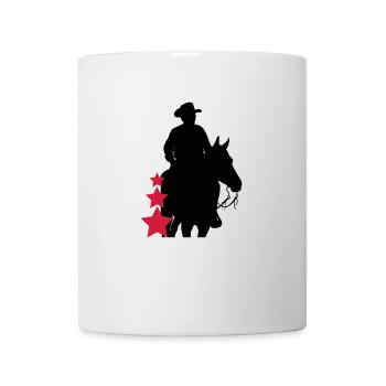 Cowboy , Horse and Stars - Tasse - Weiß - Vorne