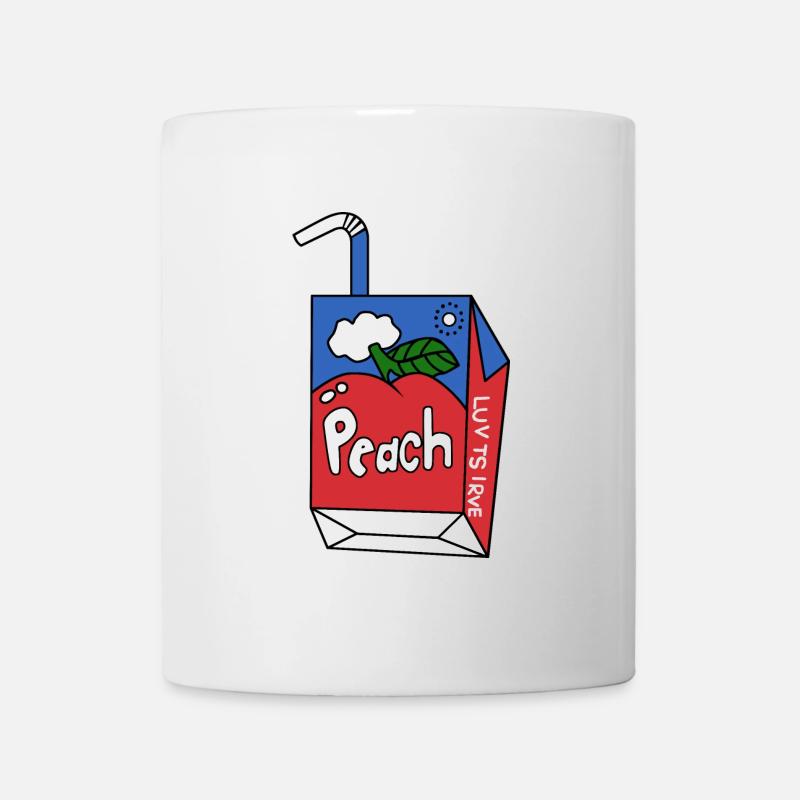 Pfirsich-Grafik Pfirsichfarben - Tasse - Weiß