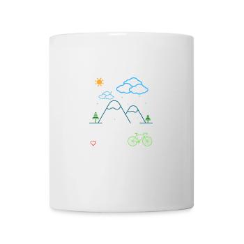 Radtour am Berg - Fahrrad - Tag am Berg - Tasse - Weiß - Vorne