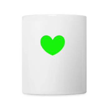 Coeur vert amour petit coeur amour cadeau - Mug blanc - blanc - Devant