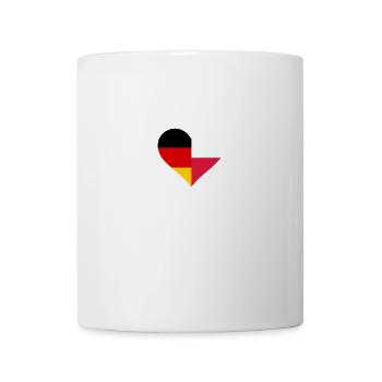 Deutschland + Polen Herz - Tasse - Weiß - Vorne