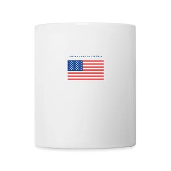 Drapeau rouge et bleu Occasion du 4 juillet - Mug blanc - blanc - Devant