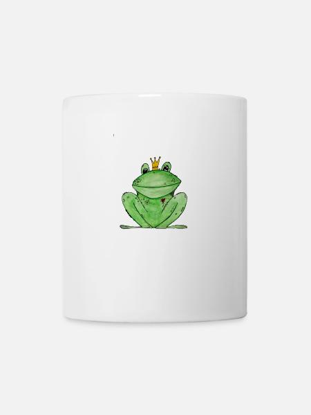 Frog with crown I frog prince - Mug - white