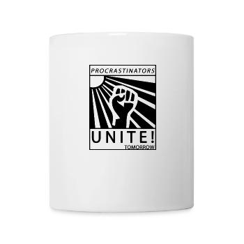 Procrastinators Unite Tomorrow Faul sein Geschenk - Tasse - Weiß - Vorne