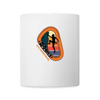 alpinist klettern karabiner kletterseil alpin - Tasse - Weiß - Vorne