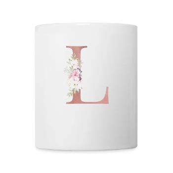 Customizable Monogram L Floral - Mug - white - Front