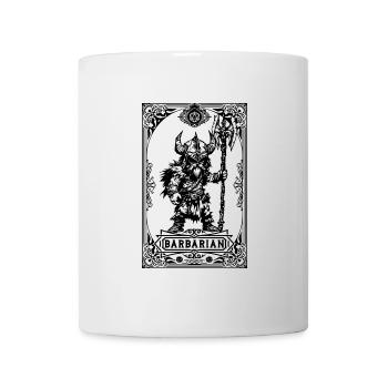 Barbarian RPG Tarot Card chibi - Mug blanc - blanc - Devant