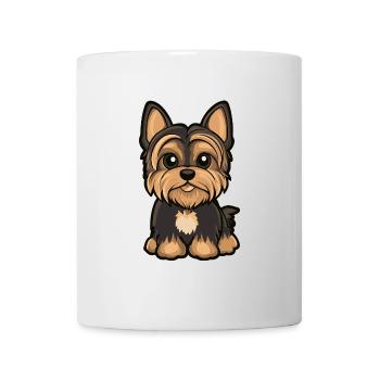 Yorkshire Terrier Hund Niedlich - Tasse - Weiß - Vorne