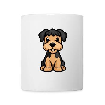 Airedale Terrier Hund Niedlich - Tasse - Weiß - Vorne