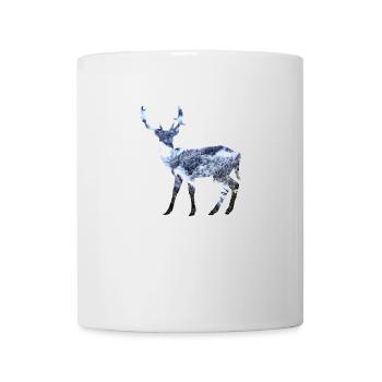 Hirsch mit Wald - Tasse - Weiß - Vorne