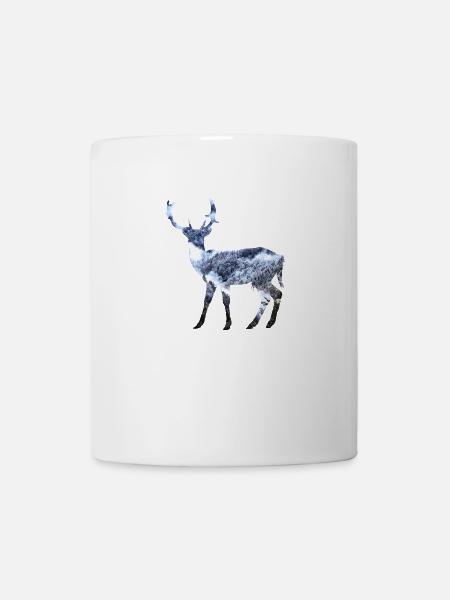 Hirsch mit Wald - Tasse - Weiß