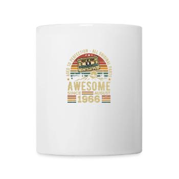 Geboren im August 1966 Geburtstagsgeschenk August 1966 August - Tasse - Weiß - Vorne