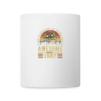 Né en Août 1987 Cadeau Anniversaire Août 1987 Août - Mug blanc - blanc - Devant