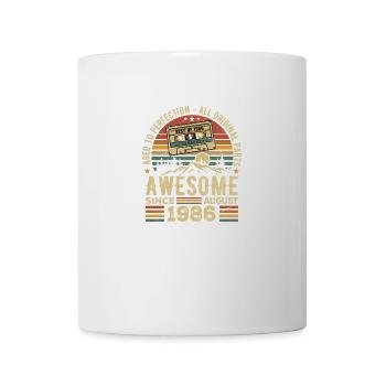 Né en Août 1986 Cadeau Anniversaire Août 1986 Août - Mug blanc - blanc - Devant