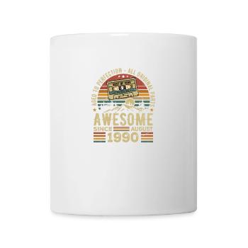 Né en Août 1990 Cadeau Anniversaire Août 1990 Août - Mug blanc - blanc - Devant
