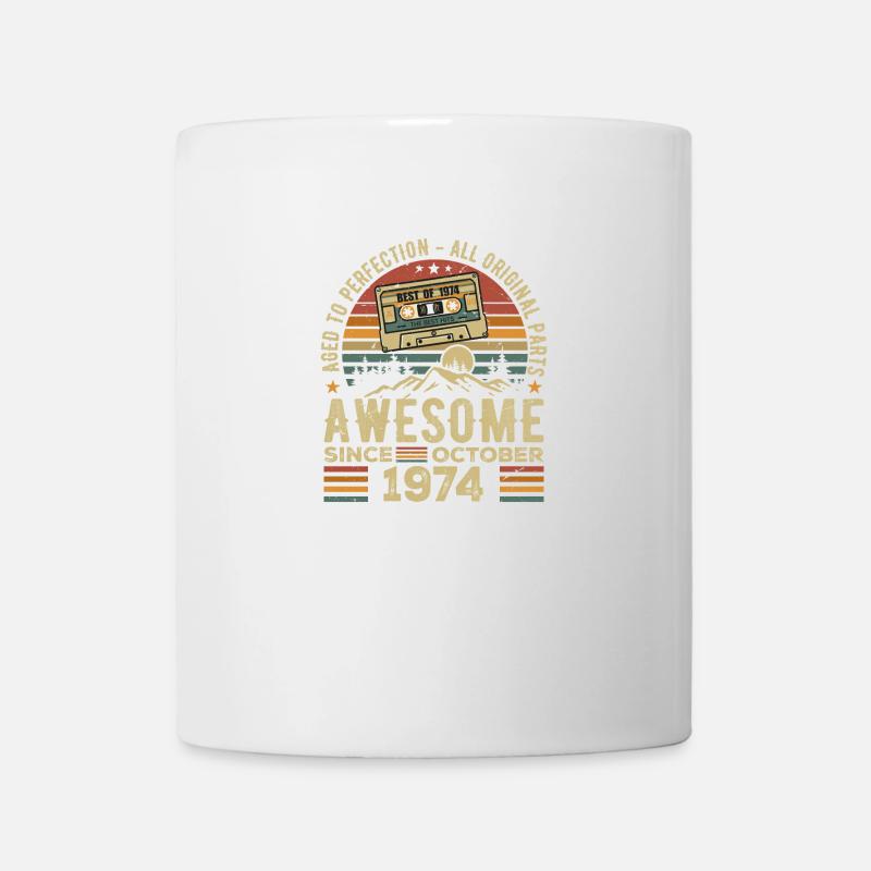 Octobre 1974 Cadeau D anniversaire Octobre 1974 - Mug blanc - blanc