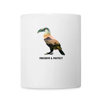 Preserve & Protect Tukan Costa Rica Tier Vogel - Tasse - Weiß - Vorne