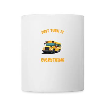 Fahrer für Schulbusse | Lustiger Schulbusfahrer - Tasse - Weiß - Vorne