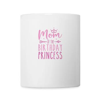 Mom Of The Birthday Princess Girls Funny Birthday - Mug blanc - blanc - Devant