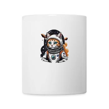 Katze Astronaut Weltall Katzenliebe Geschenk - Tasse - Weiß - Vorne