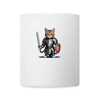 Cat Ritter Knight Katze Geschenk Mittelalter - Tasse - Weiß - Vorne