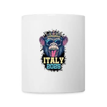 Italien 2025 Affe - Tasse - Weiß - Vorne