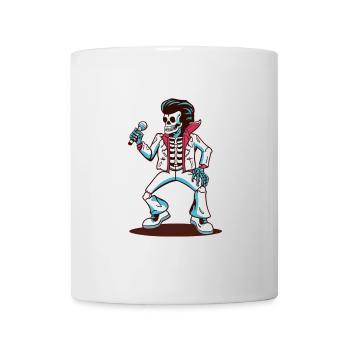Skeleton Singer on Stage - Mug - white - Front