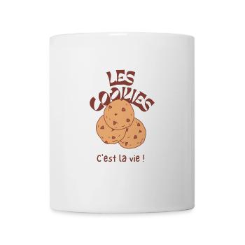 Les cookies, c'est la vie ! - Mug blanc - blanc - Devant