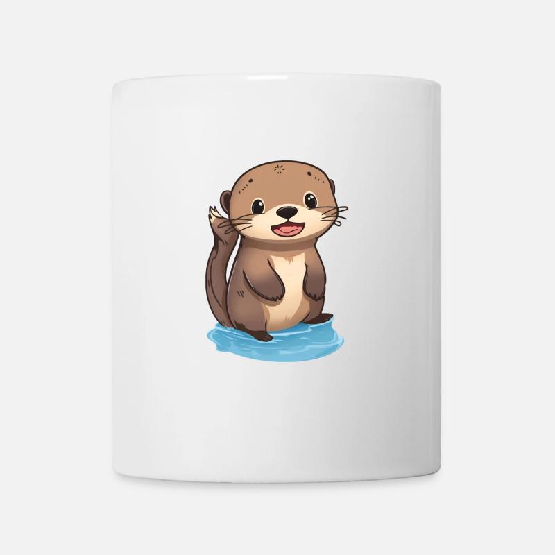 Total niedlicher Otter - Tasse - Weiß