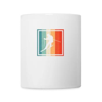 Ski rétro - Mug blanc - blanc - Devant