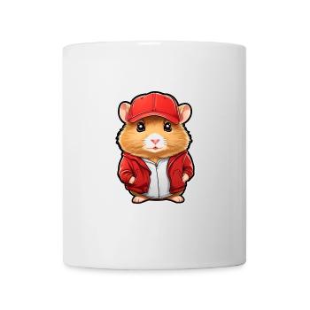 Süßer Goldhamster mit Jacke und Kappe - Tasse - Weiß - Vorne