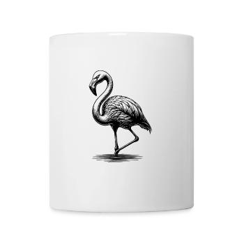 Elegant flamingo standing on one leg - Mug - white - Front
