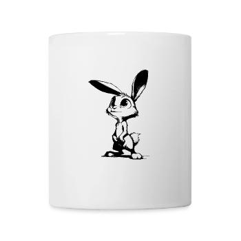 Süsses Kaninchen mit großen Augen und Ohren - Tasse - Weiß - Vorne