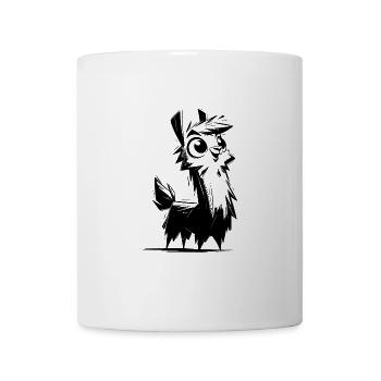 Cuddly Kids Baby Llama Pencil Sketch Style - Mug - white - Front