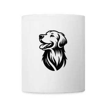 Elegantes Golden Retriever Hunde Porträt - Tasse - Weiß - Vorne