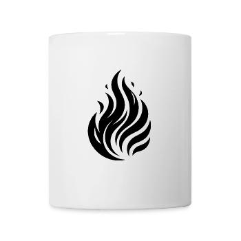 Feuer Tattoo Flammen Illustration Design - Tasse - Weiß - Vorne