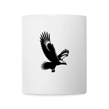 Pygargue à queue blanche avec d’énormes ailes tatouage oiseau - Mug blanc - blanc - Devant