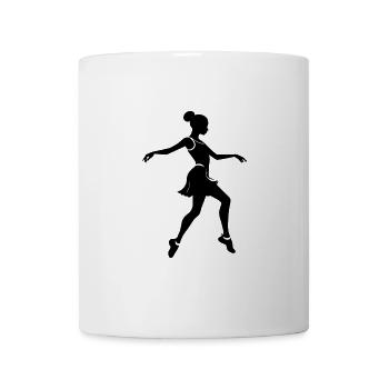 Black and White Ballet Dancer Illustration - Sport - Tasse - Weiß - Vorne