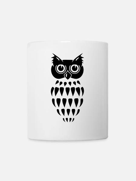 stylisée Chouette - Mug blanc - blanc