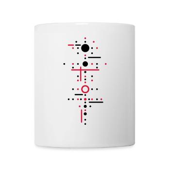 Punkte und Linien - Tasse - Weiß - Vorne