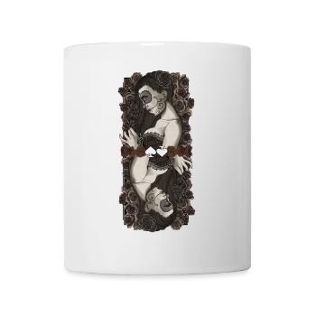 Zwillingscatrinas in Rosen - Tasse - Weiß - Vorne