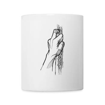 Finger Pocket - noir - Mug blanc - blanc - Devant