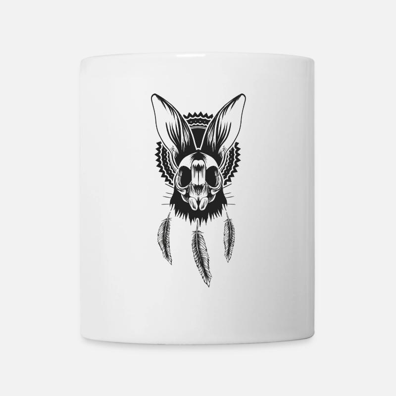 Häschen-Schädel - Tasse - Weiß