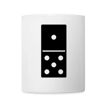 DOMINO STONE 1:5 - VARIABLE COLOR - VECTOR DESIGN! - Tasse - Weiß - Vorne