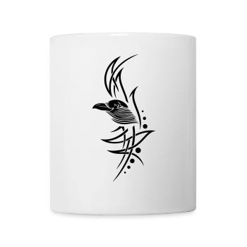 Krähe, crow, Tribal, Tattoo - Tasse - Weiß - Vorne