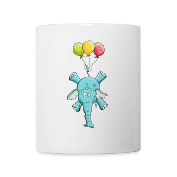 Elephant avec des ballons - Mug blanc - blanc - Devant