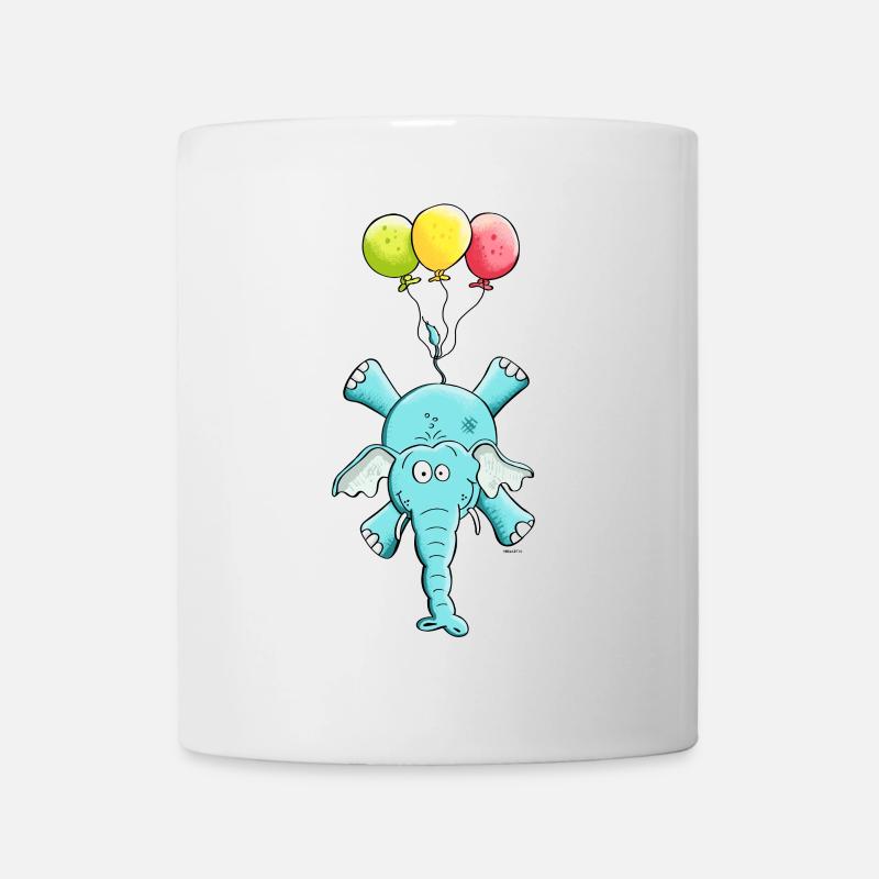 Elephant avec des ballons - Mug blanc - blanc