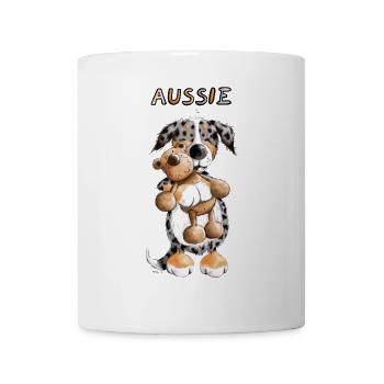 Aussie with teddy - Mug - white - Front