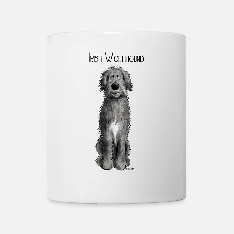 Lustiger Irischer Wolfshund - Tasse - Weiß