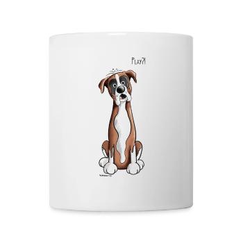 Deutscher Boxer Play - Tasse - Weiß - Vorne